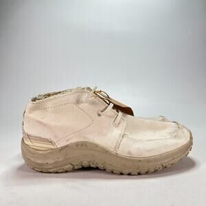 HOLO Footwear Canvas Chukka Booties Slip On Shoes Off White Cream Womens Size 11